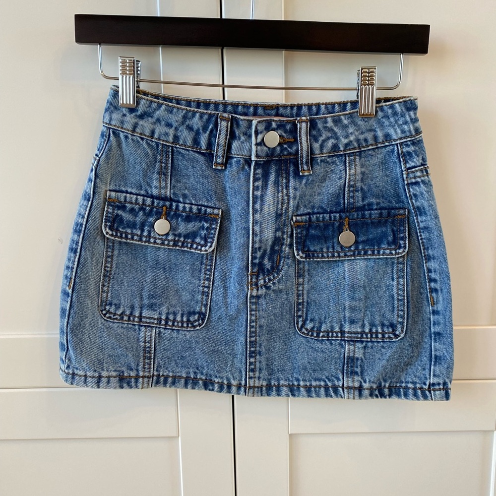 Bailey Rose Denim Mini Skirt